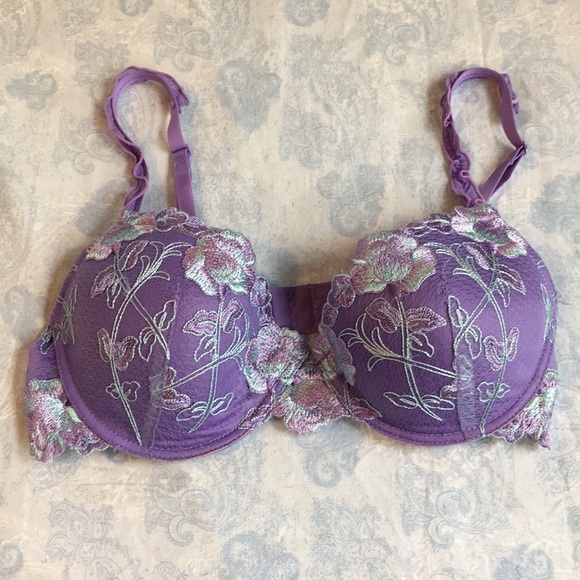 Donna L’Oren Gold Label Purple Lace Bra, 36B - Picture 5 of 9